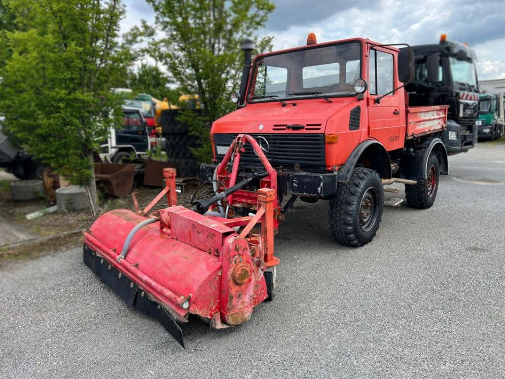 Mercedes-Benz Unimog U 424 2-Achs Allradkipper Front+Heckhydra - Самосвал: фото 1 Mercedes-Benz Unimog U 424 2-Achs Allradkipper Front+Heckhydra - Самосвал: фото 1
