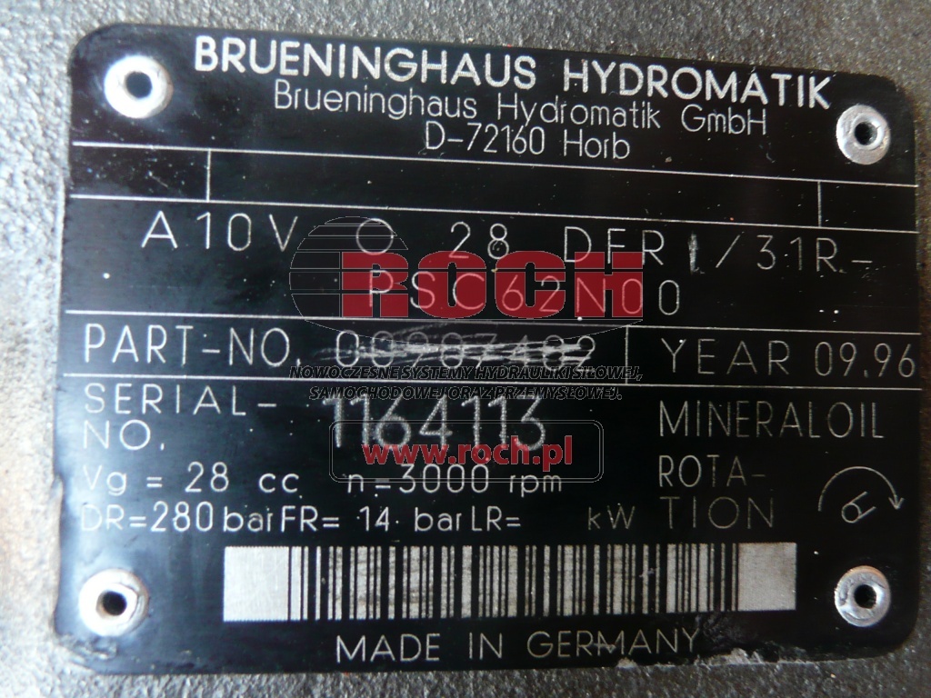 BRUENINGHAUS HYDROMATIK A10VO28DFR/31R-PSC62N00 00907402 - Гидравлический насос: фото 2 BRUENINGHAUS HYDROMATIK A10VO28DFR/31R-PSC62N00 00907402 - Гидравлический насос: фото 2