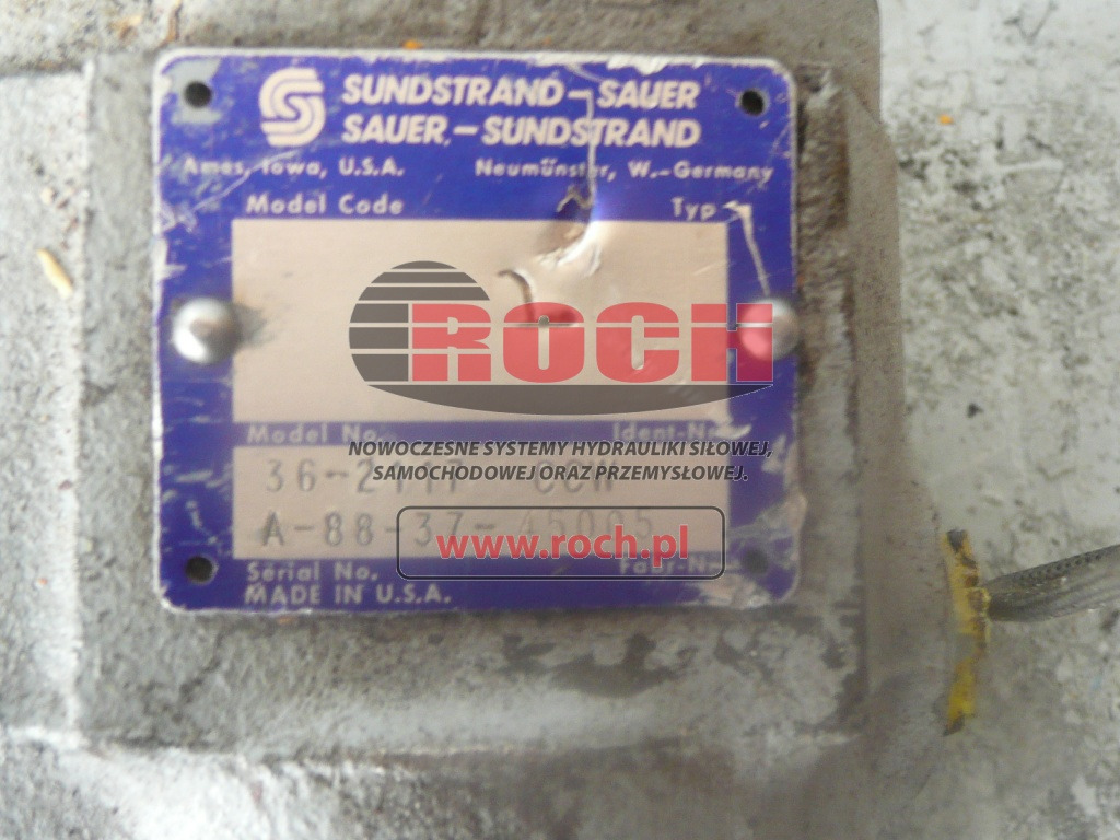 SAUER SUNDSTRAND 36-2117 CCW A-88-37-45005 - Гидравлический насос: фото 2 SAUER SUNDSTRAND 36-2117 CCW A-88-37-45005 - Гидравлический насос: фото 2