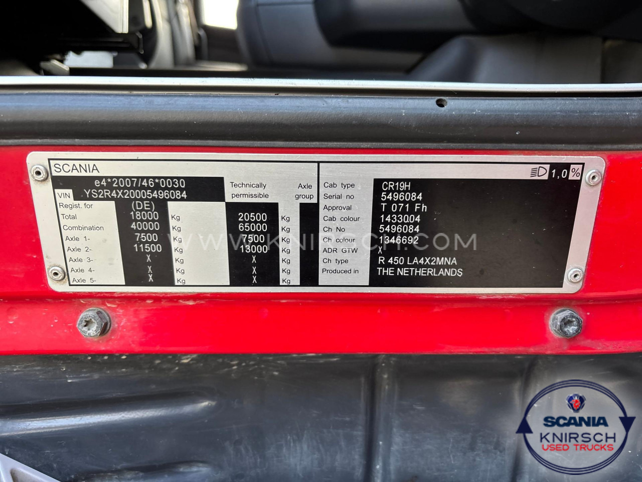 SCANIA R450LA4x2MNA / Hydraulik / 4-Balg / Scania Service - Тягач: фото 4 SCANIA R450LA4x2MNA / Hydraulik / 4-Balg / Scania Service - Тягач: фото 4