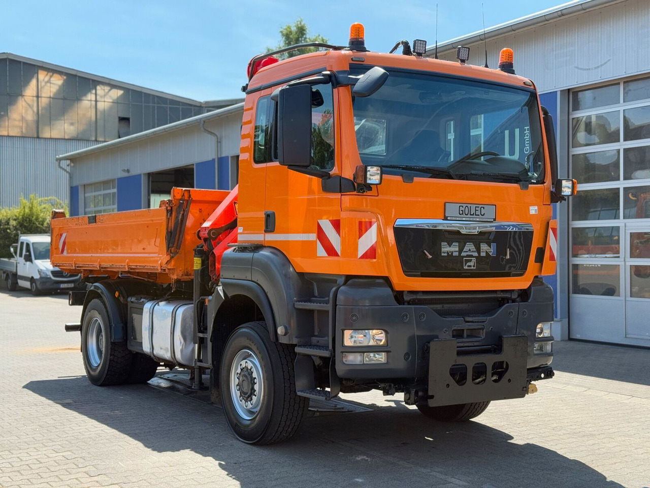 Самосвал, Автоманипулятор MAN TGA 18.360 4x4 Kipper Kran PALFINGER Winterd.: фото 1