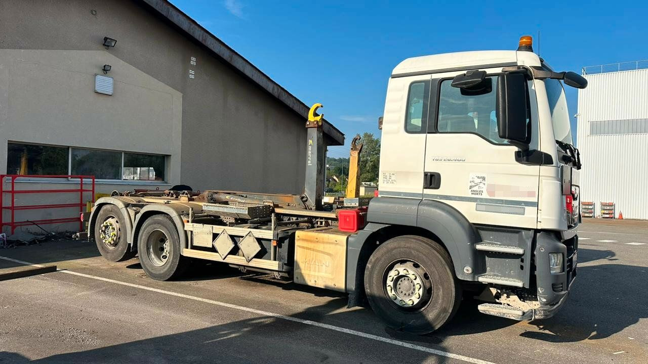 MAN TGS 28.400 6x2-4 Abrollkipper Lift-Lenkachse - Крюковой мультилифт, Автоманипулятор: фото 1 MAN TGS 28.400 6x2-4 Abrollkipper Lift-Lenkachse - Крюковой мультилифт, Автоманипулятор: фото 1