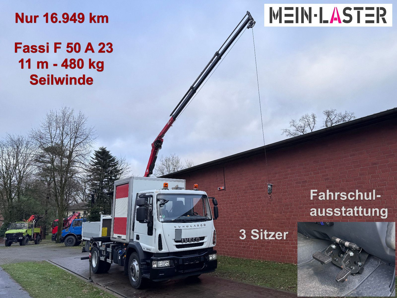 Iveco 120E18 Fassi F50 11m-480 Kg Seilwinde Fahrschule - Автоманипулятор: фото 1 Iveco 120E18 Fassi F50 11m-480 Kg Seilwinde Fahrschule - Автоманипулятор: фото 1