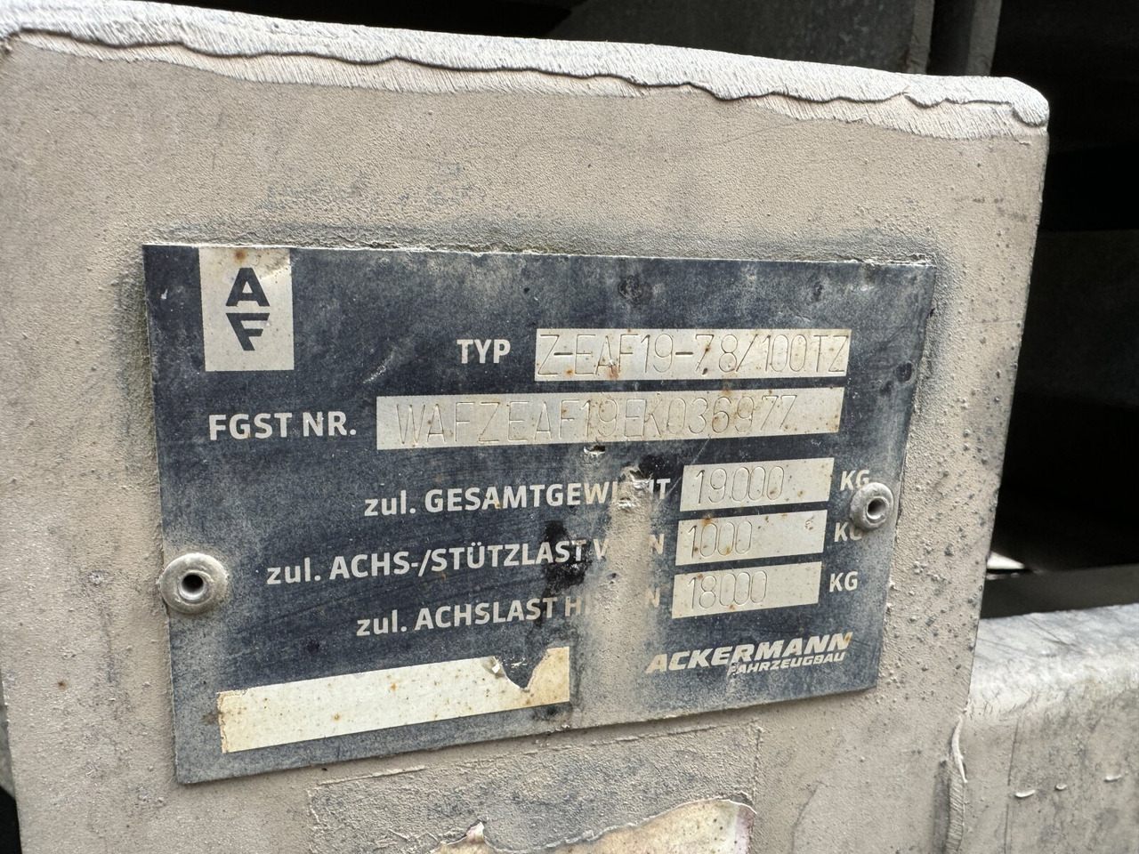 Ackermann Z-EAF 19-7,8/100TZ Z-EAF 19-7,8/100TZ, Verzinkt - Прицеп-фургон: фото 3 Ackermann Z-EAF 19-7,8/100TZ Z-EAF 19-7,8/100TZ, Verzinkt - Прицеп-фургон: фото 3
