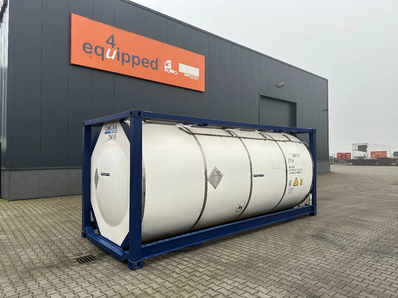Резервуар для хранения для транспортировки химикатов CIMC 20FT ISO, 25.050L / 1-COMP / 3 BAFFELS / T12 / 22T6 /, 4 manholes, ADR valid until 12/2026: фото 1