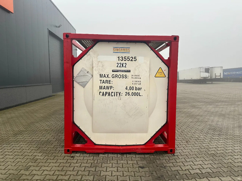 SINGAMAS 20FT ISO, 26.000L/1-COMP/3 BAFFELS/3 manholes, 5Y inspection: 06/2027 - Резервуар для хранения: фото 5 SINGAMAS 20FT ISO, 26.000L/1-COMP/3 BAFFELS/3 manholes, 5Y inspection: 06/2027 - Резервуар для хранения: фото 5