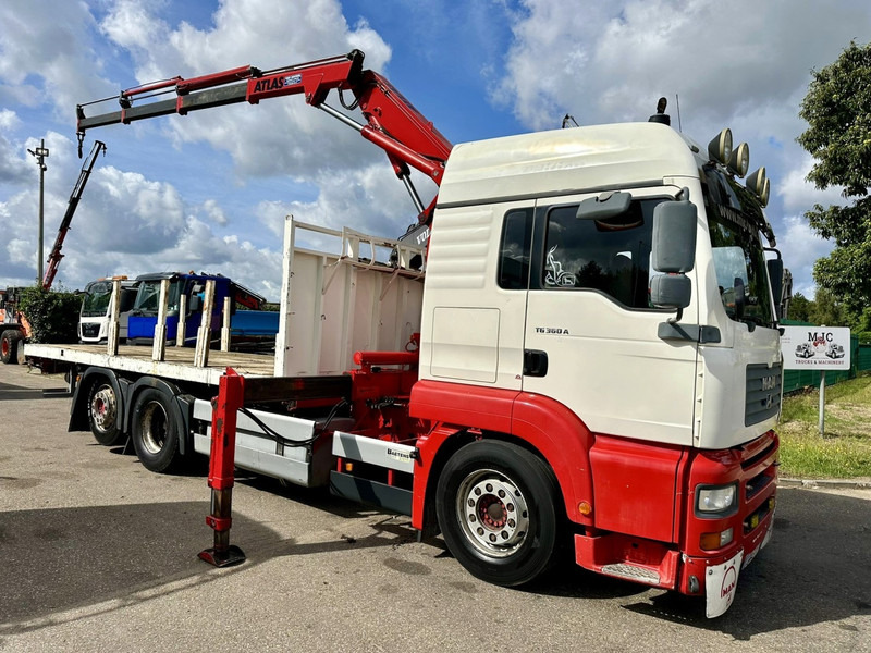 MAN TG 360 A 6x2 + CRANE ATLAS 100.1 A3 - PLATFORM 5m80 - E3 - LIFT-AXLE - FULL AIR SUSPENSION - ZF AS TRONIC - BE TRUCK - Автоманипулятор: фото 1 MAN TG 360 A 6x2 + CRANE ATLAS 100.1 A3 - PLATFORM 5m80 - E3 - LIFT-AXLE - FULL AIR SUSPENSION - ZF AS TRONIC - BE TRUCK - Автоманипулятор: фото 1
