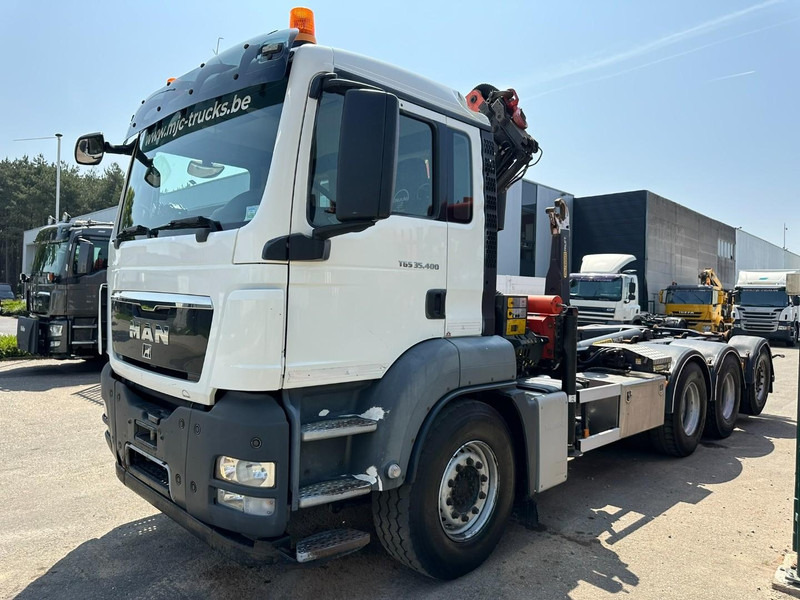 MAN TGS 35.400 8x4 TRIDEM HOOKLIFT T22 + CRANE PALFINGER PK 18001 EH + RADIO - EURO 5 - LIFT/STEERING AXLE - BE TRUCK - Крюковой мультилифт, Автоманипулятор: фото 4 MAN TGS 35.400 8x4 TRIDEM HOOKLIFT T22 + CRANE PALFINGER PK 18001 EH + RADIO - EURO 5 - LIFT/STEERING AXLE - BE TRUCK - Крюковой мультилифт, Автоманипулятор: фото 4