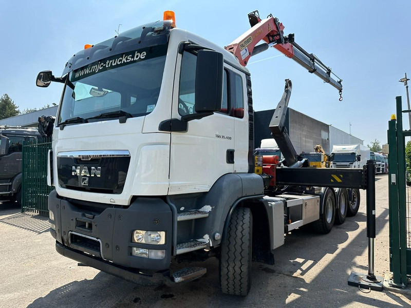 MAN TGS 35.400 8x4 TRIDEM HOOKLIFT T22 + CRANE PALFINGER PK 18001 EH + RADIO - EURO 5 - LIFT/STEERING AXLE - BE TRUCK - Крюковой мультилифт, Автоманипулятор: фото 2 MAN TGS 35.400 8x4 TRIDEM HOOKLIFT T22 + CRANE PALFINGER PK 18001 EH + RADIO - EURO 5 - LIFT/STEERING AXLE - BE TRUCK - Крюковой мультилифт, Автоманипулятор: фото 2