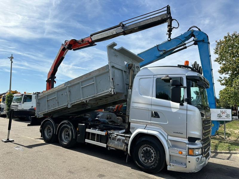 Scania R520 6x4 TIPPER + CRANE PALFINGER PK 15002 A - TRACTOR UNIT - RETARDER - *FULL AIR* - EUR 6 - BE TRUCK - Самосвал, Автоманипулятор: фото 1 Scania R520 6x4 TIPPER + CRANE PALFINGER PK 15002 A - TRACTOR UNIT - RETARDER - *FULL AIR* - EUR 6 - BE TRUCK - Самосвал, Автоманипулятор: фото 1