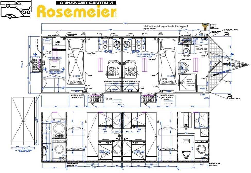 ROSEMEIER EW TA-NO Mannschaftswagen 738 Mannschaftswagen - Жилой контейнер, Прицеп: фото 2 ROSEMEIER EW TA-NO Mannschaftswagen 738 Mannschaftswagen - Жилой контейнер, Прицеп: фото 2