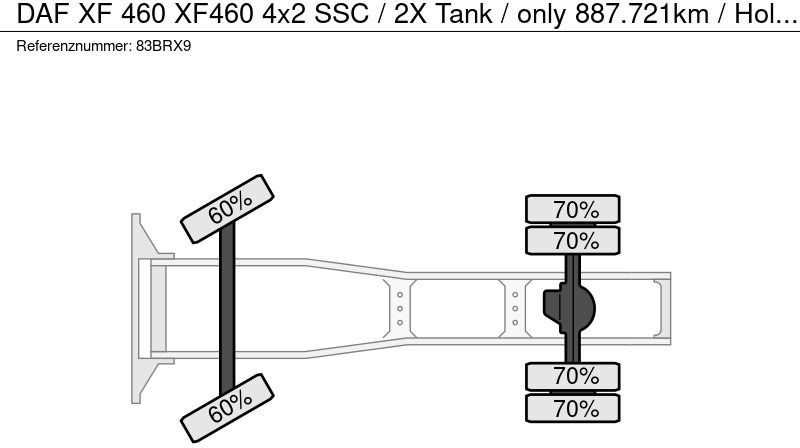 Тягач DAF XF 460 XF460 4x2 SSC / 2X Tank / only 887.721km / Holland Truck: фото 18
