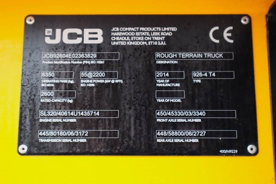JCB 926 Valid inspection, *Guarantee! Diesel, 4x4 Driv - Внедорожный погрузчик: фото 5 JCB 926 Valid inspection, *Guarantee! Diesel, 4x4 Driv - Внедорожный погрузчик: фото 5