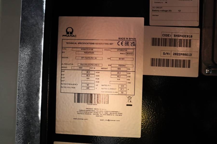Pramac GPW60I/FS5 Valid inspection, *Guarantee! Diesel, 6 - Электрогенератор: фото 2 Pramac GPW60I/FS5 Valid inspection, *Guarantee! Diesel, 6 - Электрогенератор: фото 2