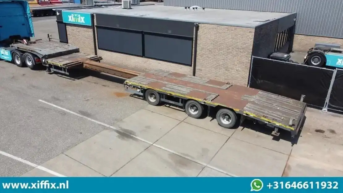Meusburger 3-ass. Uitschuifbare semi dieplader / Naloop gestuurd / 13821 - Низкорамный полуприцеп: фото 1 Meusburger 3-ass. Uitschuifbare semi dieplader / Naloop gestuurd / 13821 - Низкорамный полуприцеп: фото 1