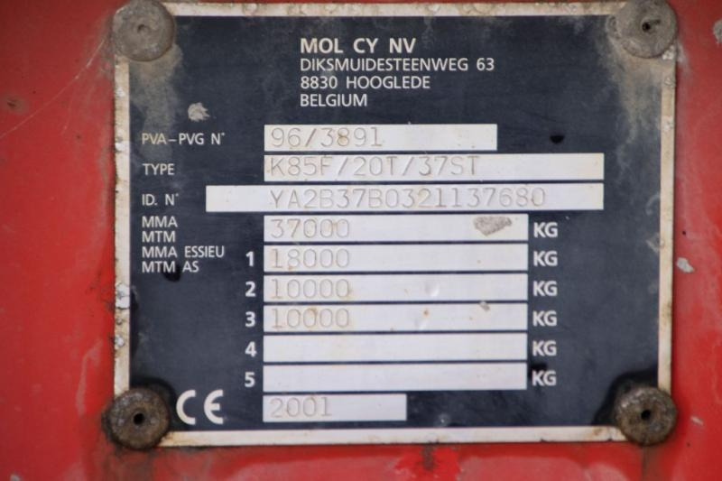 Самосвальный полуприцеп Mol MOL K85F/20T/37ST: фото 7 Самосвальный полуприцеп Mol MOL K85F/20T/37ST: фото 7