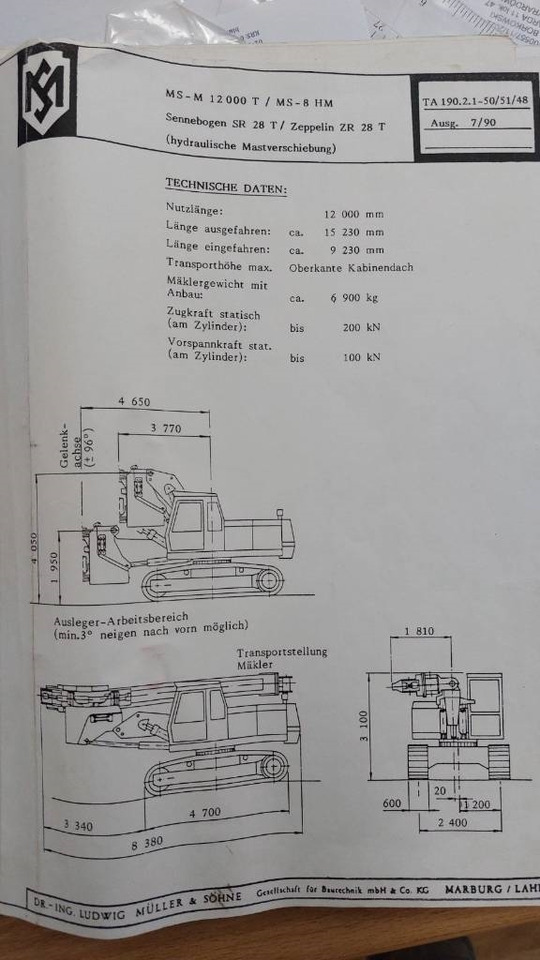 Сваебойная установка ABI Muller MS-M10000T Sennebogen SR28T bauer bg rg rtg: фото 30