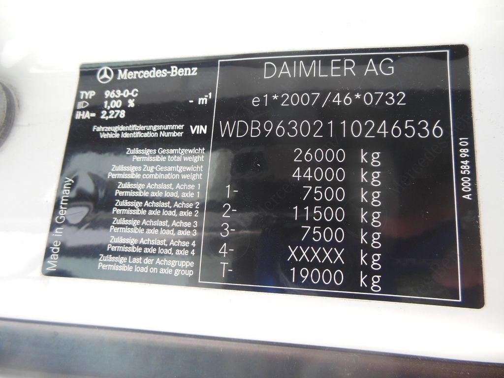Тентованный грузовик Mercedes-Benz ACTROS 2546, 24 PALETTEN, LBW, ALU FELGEN, TOP!!: фото 29