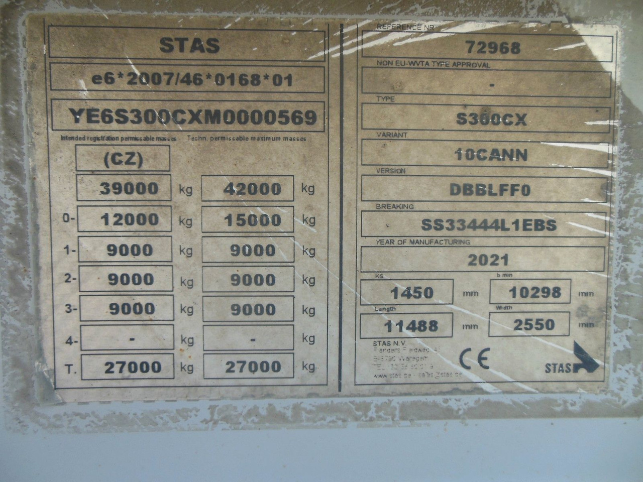 Самосвальный полуприцеп Stas S300CX, 49m3, ADR, 9 TONE ACHSEN,WIE NEUE-TOP!!!: фото 22 Самосвальный полуприцеп Stas S300CX, 49m3, ADR, 9 TONE ACHSEN,WIE NEUE-TOP!!!: фото 22