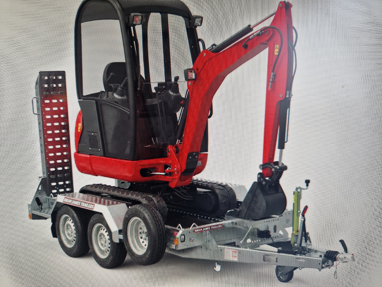 Brian James Digger Plant 543-2813-35 280x130cm Auffahrrampen klappbar Reserverad 3500kg - Прицеп для спецтехники: фото 2 Brian James Digger Plant 543-2813-35 280x130cm Auffahrrampen klappbar Reserverad 3500kg - Прицеп для спецтехники: фото 2