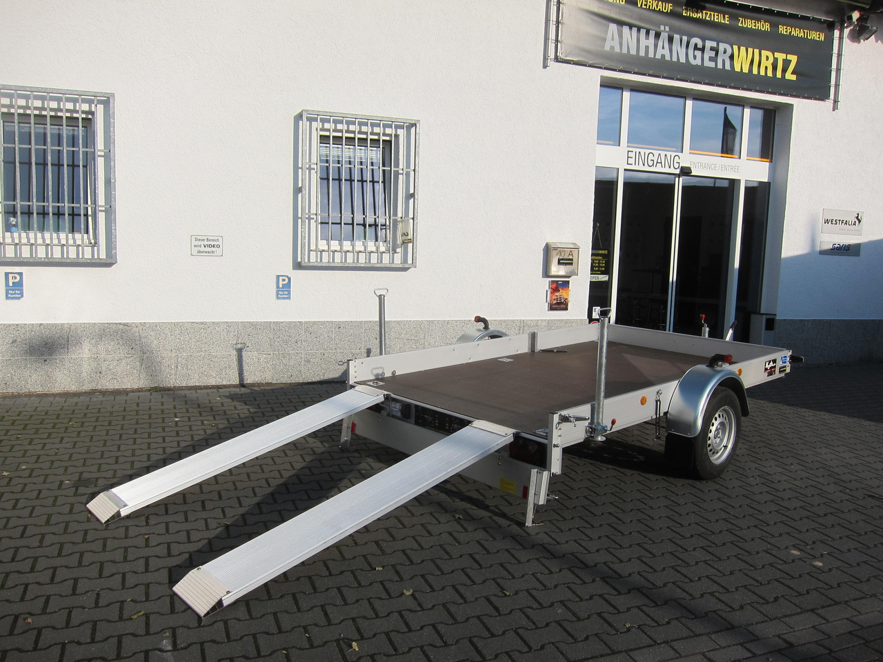 Smart Kleinwagen Transport Anhänger Koch Aluline 300x185x20cm 1500kg 100 km/H - Прицеп для спецтехники: фото 2 Smart Kleinwagen Transport Anhänger Koch Aluline 300x185x20cm 1500kg 100 km/H - Прицеп для спецтехники: фото 2