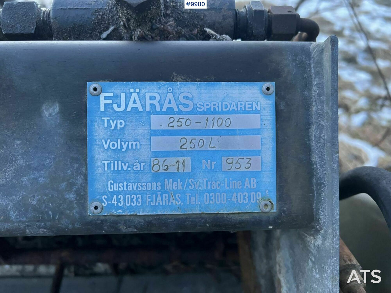 Fjaras sand spreader 250L - Разбрасыватель песка/ Соли: фото 3 Fjaras sand spreader 250L - Разбрасыватель песка/ Соли: фото 3