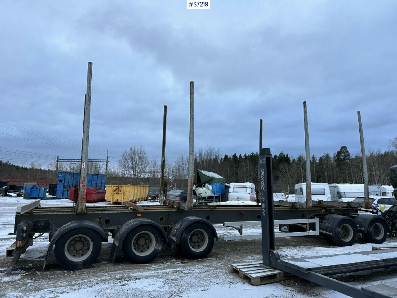 Прицеп лесовоз Logging trailer 5-axles, Parator SV 18-24: фото 6
