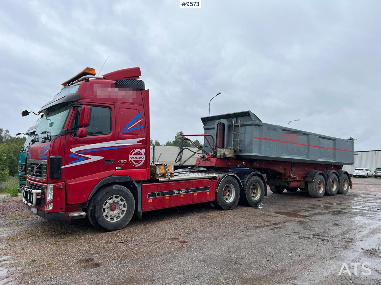 Volvo FH 480 LAXO with flatbed and gravel trailer - Самосвал: фото 1 Volvo FH 480 LAXO with flatbed and gravel trailer - Самосвал: фото 1
