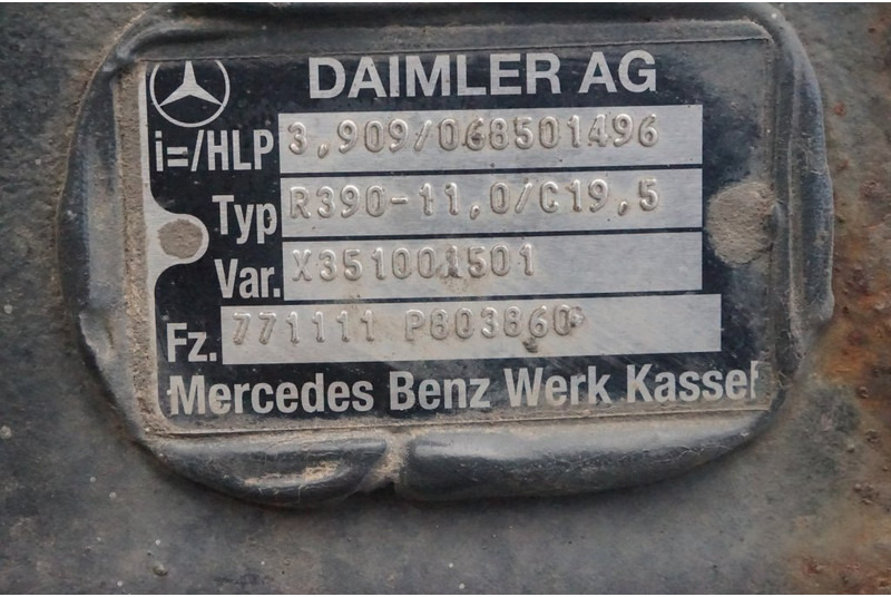 Mercedes-Benz R390-11/C-19.5 I=3.909 771 111 P 803860 - Задняя ось для Грузовиков: фото 3 Mercedes-Benz R390-11/C-19.5 I=3.909 771 111 P 803860 - Задняя ось для Грузовиков: фото 3