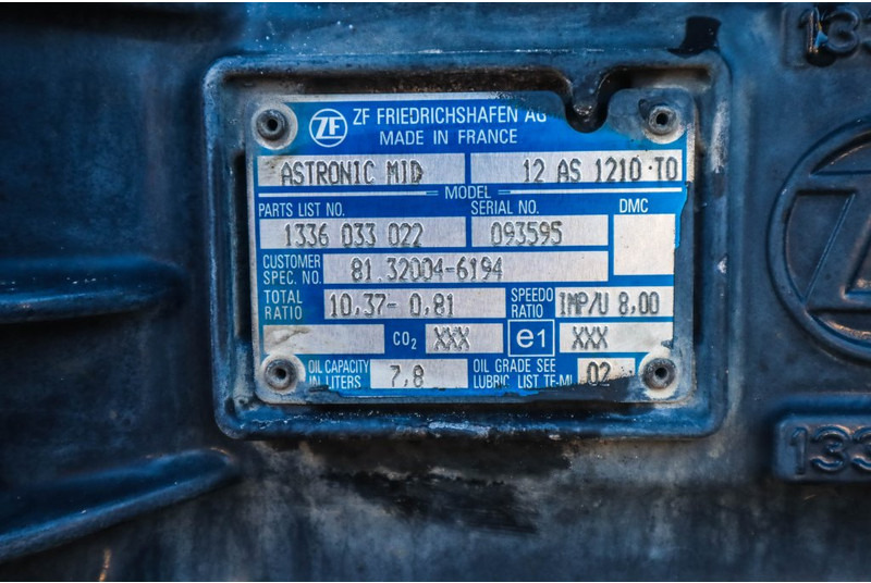 ZF 12AS1210OD TGM - Коробка передач для Грузовиков: фото 5 ZF 12AS1210OD TGM - Коробка передач для Грузовиков: фото 5