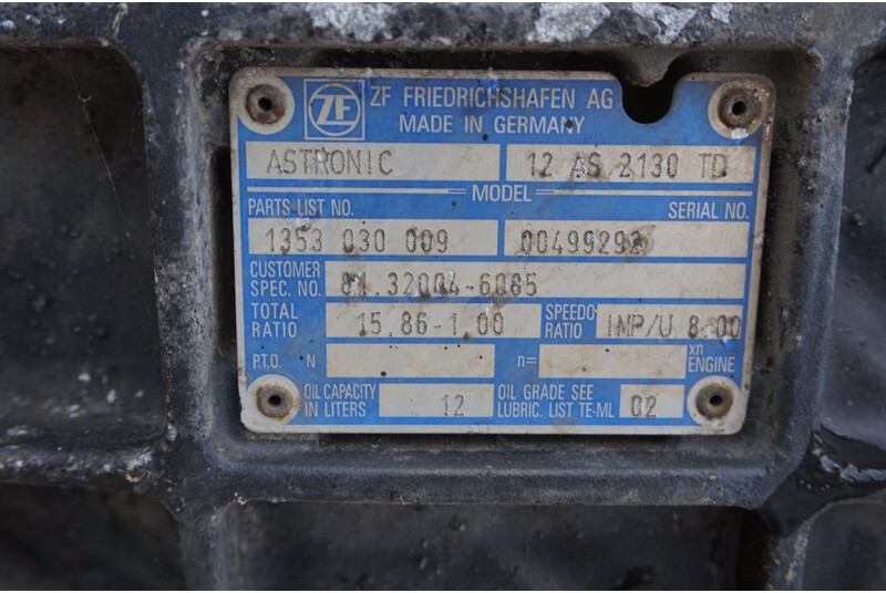 ZF 12AS2130TD TG-X 81.320004-6085 - Коробка передач для Грузовиков: фото 5 ZF 12AS2130TD TG-X 81.320004-6085 - Коробка передач для Грузовиков: фото 5