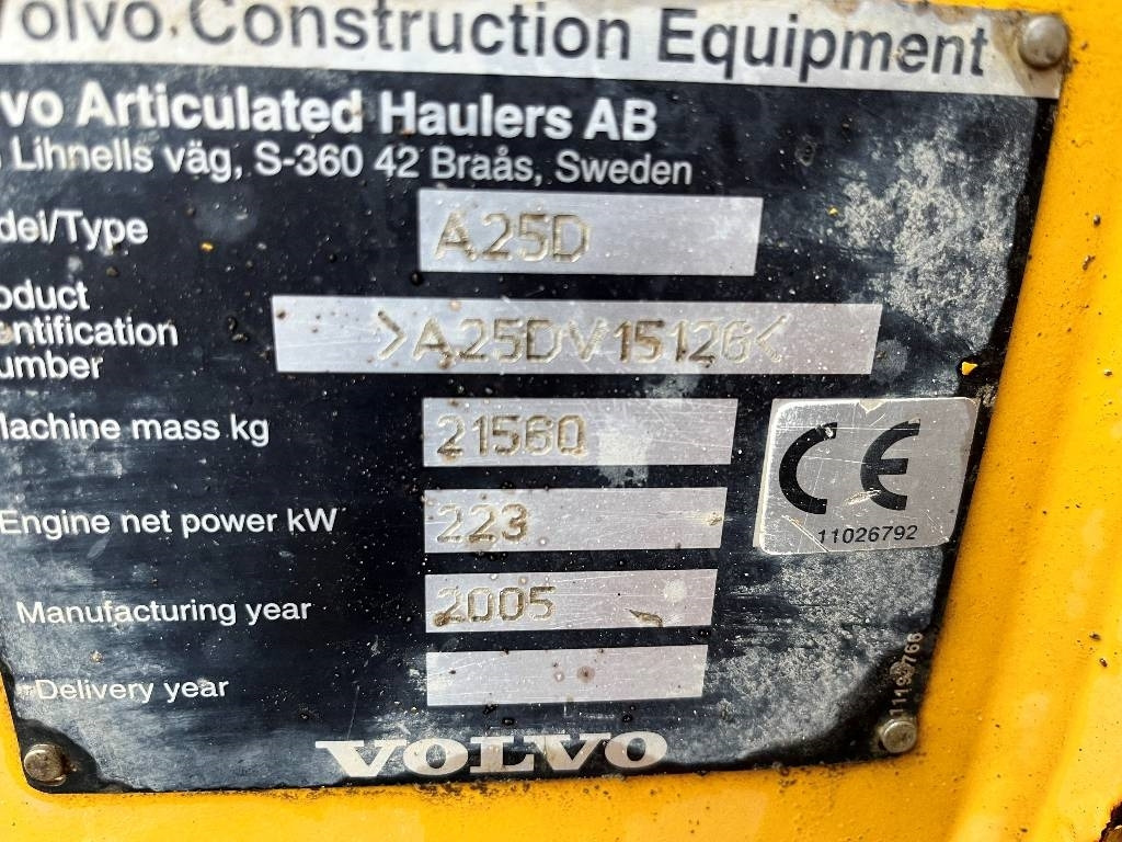 Volvo A 25 D dismantled. Only spare parts - Сочленённый самосвал: фото 5 Volvo A 25 D dismantled. Only spare parts - Сочленённый самосвал: фото 5