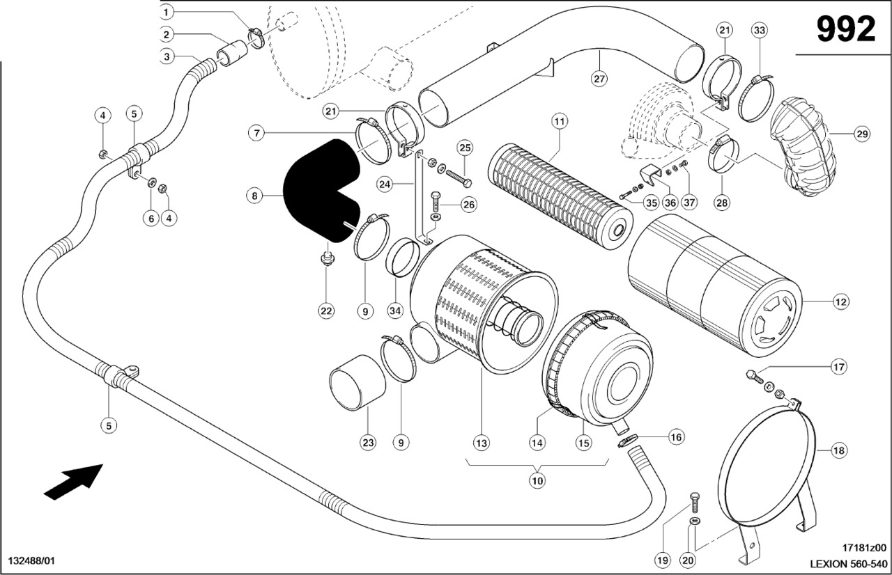 Claas Lexion 560 OBUDOWA 0007962872 (Silnik; układ filtrowania powietrza) - Воздушный фильтр для Сельскохозяйственной техники: фото 1 Claas Lexion 560 OBUDOWA 0007962872 (Silnik; układ filtrowania powietrza) - Воздушный фильтр для Сельскохозяйственной техники: фото 1