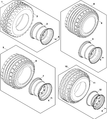 John Deere 960 - Zestaw koła i opony DC54697 (Rama, pokrywy, róźne) - Колесо для Сельскохозяйственной техники: фото 1 John Deere 960 - Zestaw koła i opony DC54697 (Rama, pokrywy, róźne) - Колесо для Сельскохозяйственной техники: фото 1