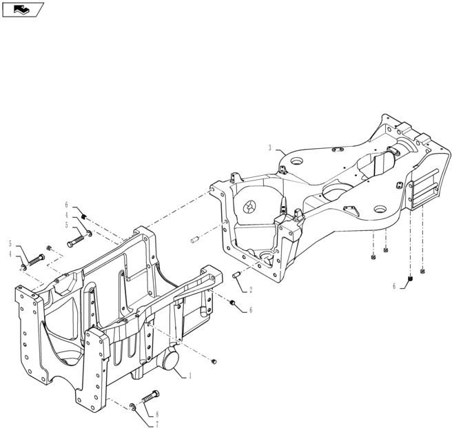 New Holland T6090 Rama 84339258 - Рама/ Шасси для Тракторов: фото 1 New Holland T6090 Rama 84339258 - Рама/ Шасси для Тракторов: фото 1