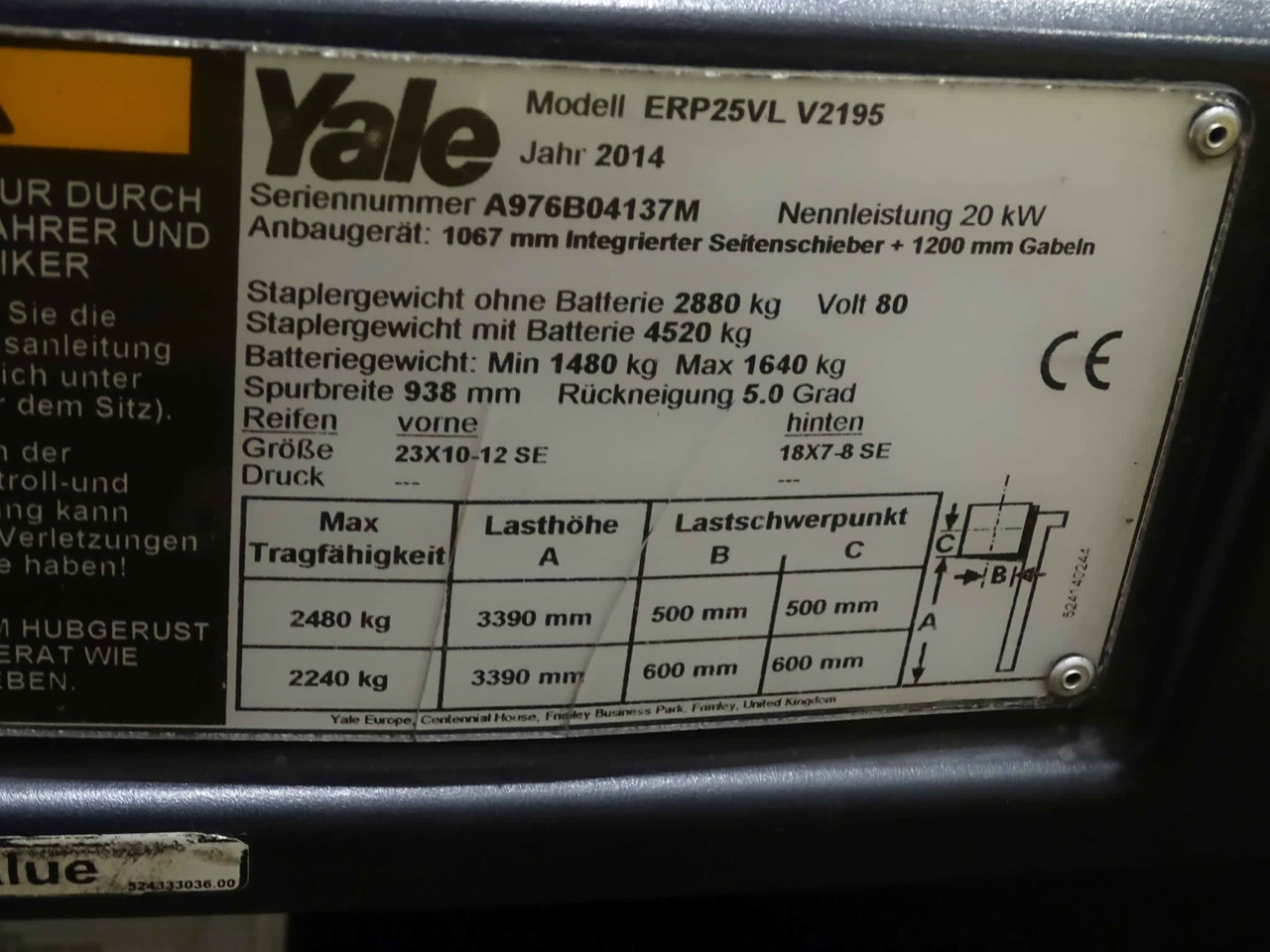 Yale ERP25VL - Электропогрузчик: фото 2 Yale ERP25VL - Электропогрузчик: фото 2