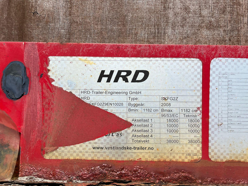 Полуприцеп бортовой/ Платформа HRD SKFG2Z PLATFORM L=12800 mm: фото 17