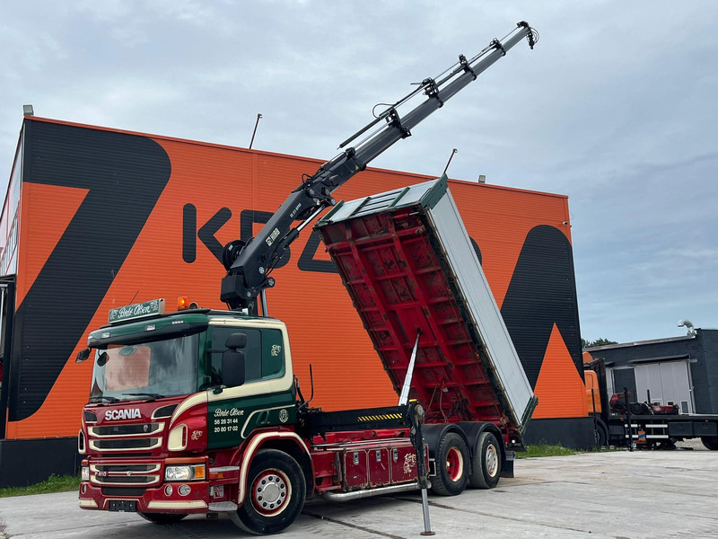 Scania P 410 6x2*4 HIAB 211EP-5 / BOX L=5386 mm - Самосвал, Автоманипулятор: фото 1 Scania P 410 6x2*4 HIAB 211EP-5 / BOX L=5386 mm - Самосвал, Автоманипулятор: фото 1