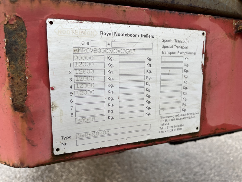 Nooteboom OVB-90-05 / 5 axle 12 Ton Hydraulic / BPW Drum / Ballast Trailer - Полуприцеп бортовой/ Платформа: фото 5 Nooteboom OVB-90-05 / 5 axle 12 Ton Hydraulic / BPW Drum / Ballast Trailer - Полуприцеп бортовой/ Платформа: фото 5