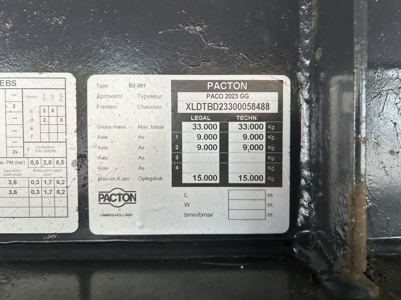 Полуприцеп-фургон Pacton B2-001 / Box / Loadlift 2500 kg / BPW Drum / NL Trailer: фото 16 Полуприцеп-фургон Pacton B2-001 / Box / Loadlift 2500 kg / BPW Drum / NL Trailer: фото 16