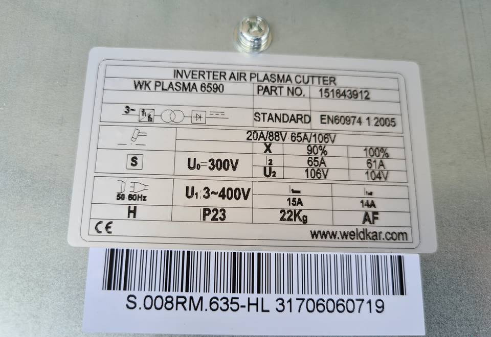 Plazma Przecinarka plazmowa WELDKAR WK Plasma 6590 - Сварочное оборудование: фото 4 Plazma Przecinarka plazmowa WELDKAR WK Plasma 6590 - Сварочное оборудование: фото 4