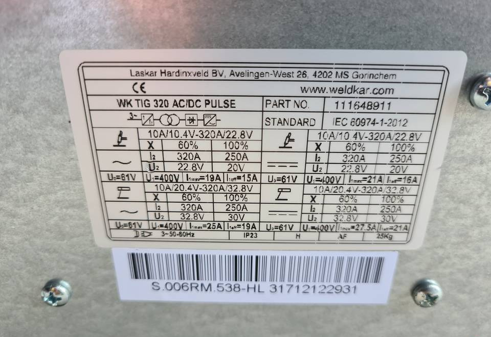 SpawarkaTig WELDKAR WK 320 AC/DC Puls, 320 A - Сварочное оборудование: фото 5 SpawarkaTig WELDKAR WK 320 AC/DC Puls, 320 A - Сварочное оборудование: фото 5