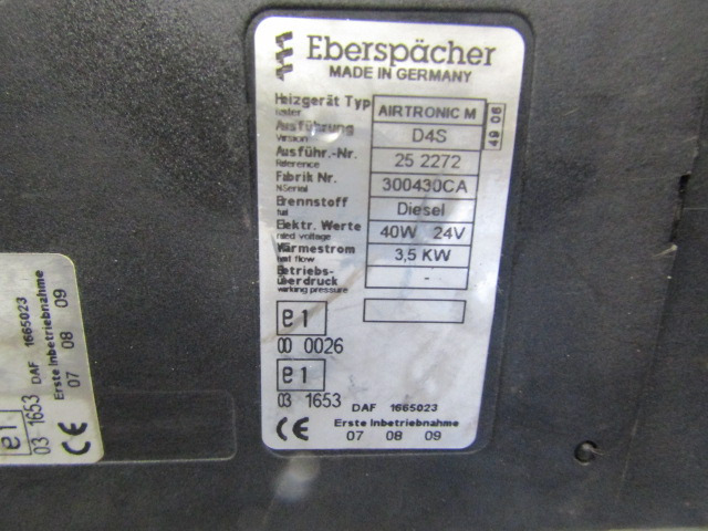 DAF XF 105 CAB NIGHT HEATER TYPE ‘EBERSPACHER AIRTRONIC M D45’ - Кабина и интерьер для Грузовиков: фото 2 DAF XF 105 CAB NIGHT HEATER TYPE ‘EBERSPACHER AIRTRONIC M D45’ - Кабина и интерьер для Грузовиков: фото 2