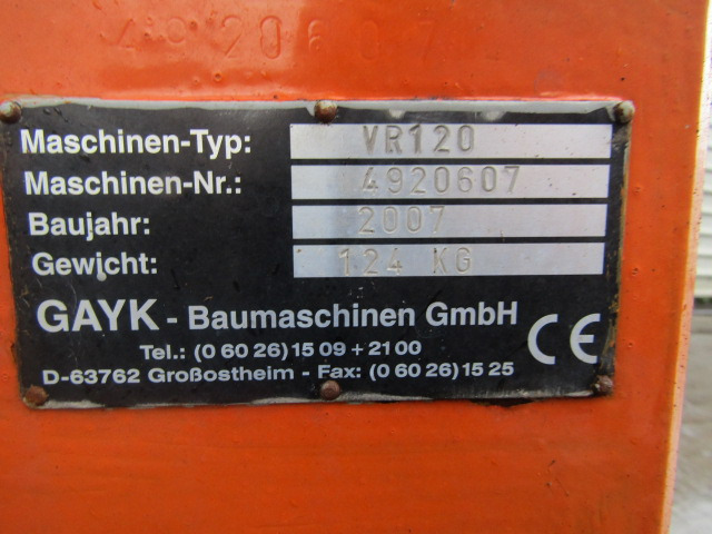 GAYK VR120 BARRIER DRIVE HAMMER - Навесное оборудование для Коммунальной и специальной техники: фото 4 GAYK VR120 BARRIER DRIVE HAMMER - Навесное оборудование для Коммунальной и специальной техники: фото 4