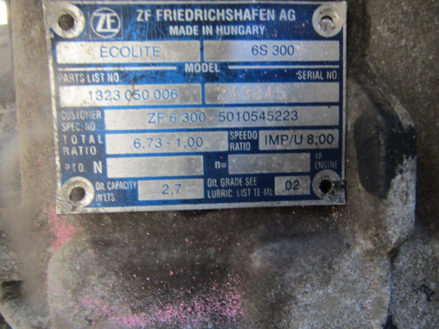 RENAULT MASCOTT 6 SPEED ZF 6S300 GEARBOX - Коробка передач для Грузовиков: фото 3 RENAULT MASCOTT 6 SPEED ZF 6S300 GEARBOX - Коробка передач для Грузовиков: фото 3