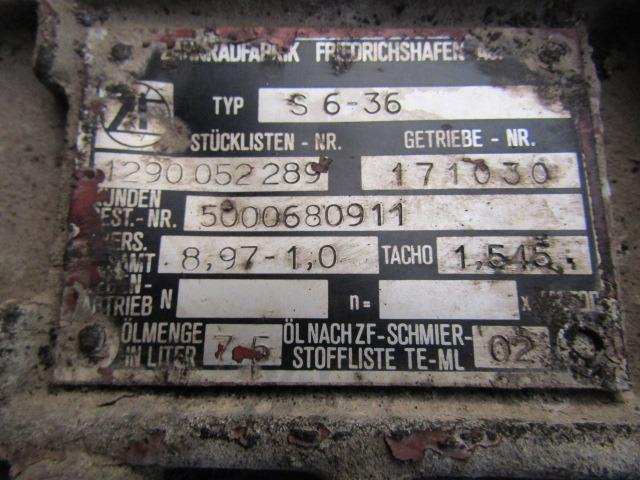 RENAULT MIDLUM ZF 6S-36 6 SPEED GEARBOX - Коробка передач для Грузовиков: фото 3 RENAULT MIDLUM ZF 6S-36 6 SPEED GEARBOX - Коробка передач для Грузовиков: фото 3