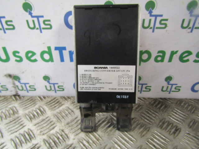 SCANIA P94 VOLTAGE CONVERTER P/NO 1449522 - Блок управления для Грузовиков: фото 1 SCANIA P94 VOLTAGE CONVERTER P/NO 1449522 - Блок управления для Грузовиков: фото 1