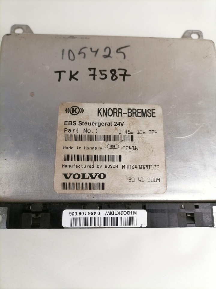 Volvo EBS control unit 20410009 - Блок управления для Грузовиков: фото 3 Volvo EBS control unit 20410009 - Блок управления для Грузовиков: фото 3