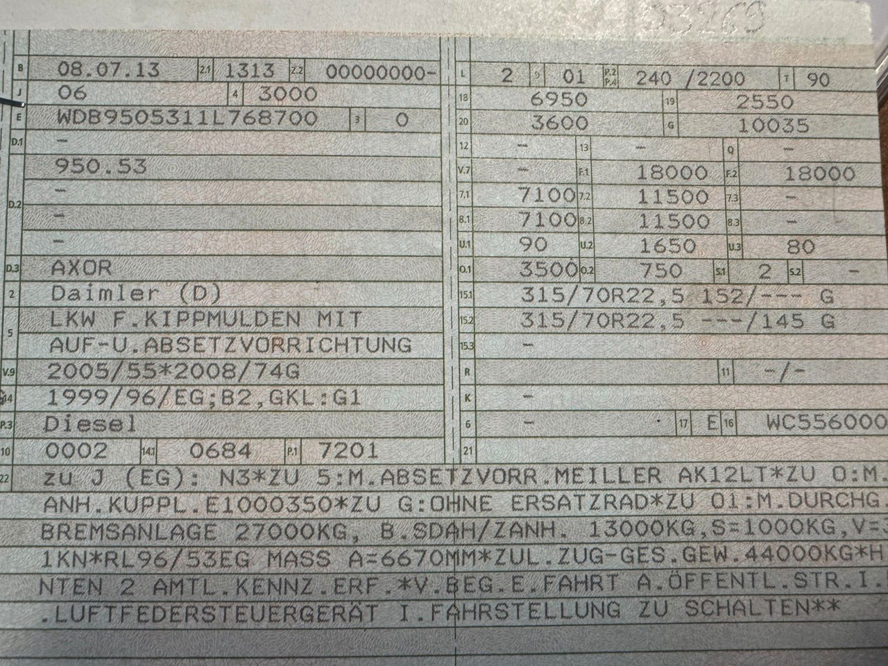 Mercedes-Benz 1833 4X2 Meiller AK 12 Absetzkipper Mercedes-Benz 1833 4X2 Meiller AK 12 Absetzkipper - Портальный бункеровоз: фото 4 Mercedes-Benz 1833 4X2 Meiller AK 12 Absetzkipper Mercedes-Benz 1833 4X2 Meiller AK 12 Absetzkipper - Портальный бункеровоз: фото 4