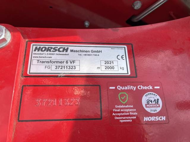 Horsch Transformer 6VF - Техника для обработки почвы: фото 5 Horsch Transformer 6VF - Техника для обработки почвы: фото 5